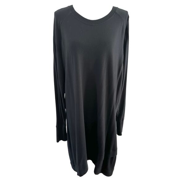 Athleta- Criss Cross Swestshirt Dress - 2X - Black (Excellent Condition) - Picture 3 of 6